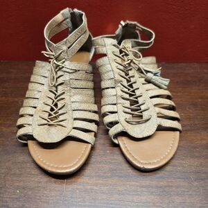 BAMBOO Tan Strappy Sandals